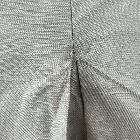 Lewit Linen Cotton Tan Jacket Blazer Ruffle Sleeve XS - Picture 10 of 15